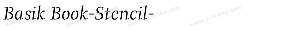 Basik Book-Stencil字体转换